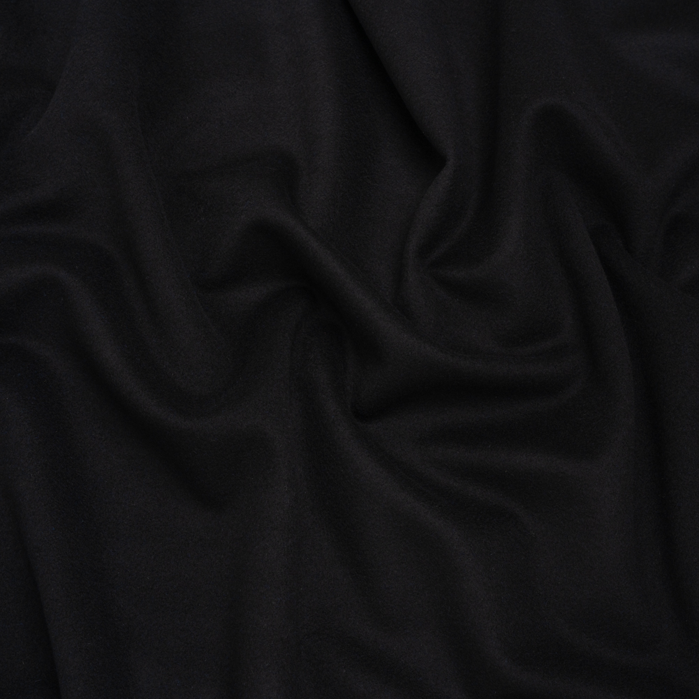 Wool and Cashmere Coating by Alexander McQueen – Black – Designer Deadstock Wool and Cashmere Coating by Alexander McQueen – Black – Designer Deadstock