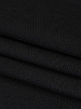 Wool Basketweave Suiting by Alexander McQueen – Black – Designer Deadstock Wool Basketweave Suiting by Alexander McQueen – Black – Designer Deadstock