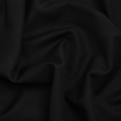 Wool Basketweave Suiting by Alexander McQueen – Black – Designer Deadstock Wool Basketweave Suiting by Alexander McQueen – Black – Designer Deadstock