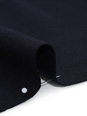 Heavyweight Wool Herringbone Twill Suiting by Alexander McQueen – Navy Blue – Designer Deadstock Heavyweight Wool Herringbone Twill Suiting by Alexander McQueen – Navy Blue – Designer Deadstock