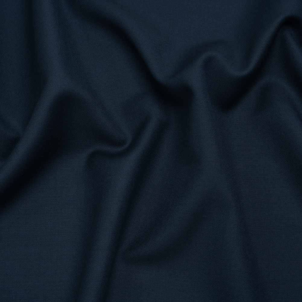 Wool Basketweave Suiting by Alexander McQueen – Navy Blue – Designer Deadstock Wool Basketweave Suiting by Alexander McQueen – Navy Blue – Designer Deadstock