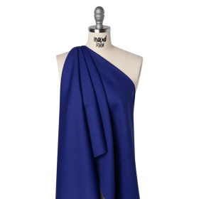 Wool Basketweave Suiting by Alexander McQueen – Cobalt Blue – Designer Deadstock Wool Basketweave Suiting by Alexander McQueen – Cobalt Blue – Designer Deadstock