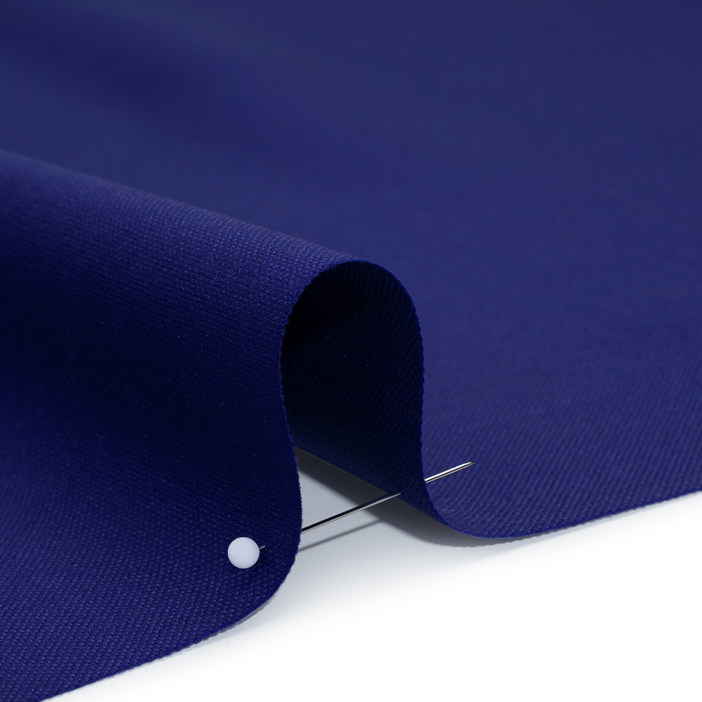 Wool Basketweave Suiting by Alexander McQueen - Cobalt Blue - Designer Deadstock