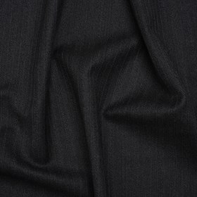 Herringbone Twill Wool Suiting by Alexander McQueen – Charcoal and White Stripes – Designer Deadstock Herringbone Twill Wool Suiting by Alexander McQueen – Charcoal and White Stripes – Designer Deadstock