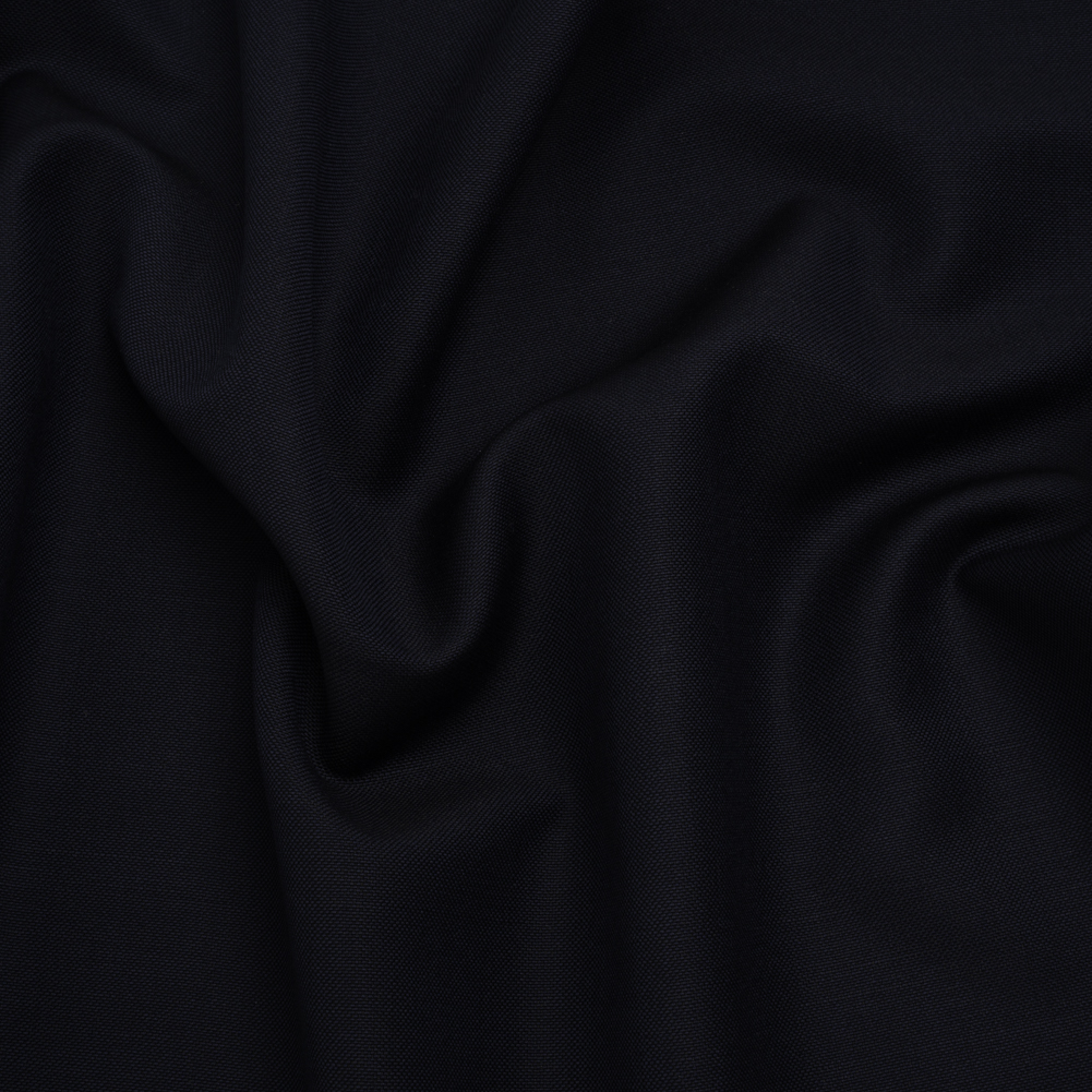 Wool Basketweave Suiting by Alexander McQueen – Midnight Blue – Designer Deadstock Wool Basketweave Suiting by Alexander McQueen – Midnight Blue – Designer Deadstock