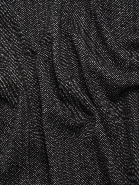 Wool Twill Coating by Alexander McQueen – Black, Gray and Cream Heathered – Designer Deadstock Wool Twill Coating by Alexander McQueen – Black, Gray and Cream Heathered – Designer Deadstock