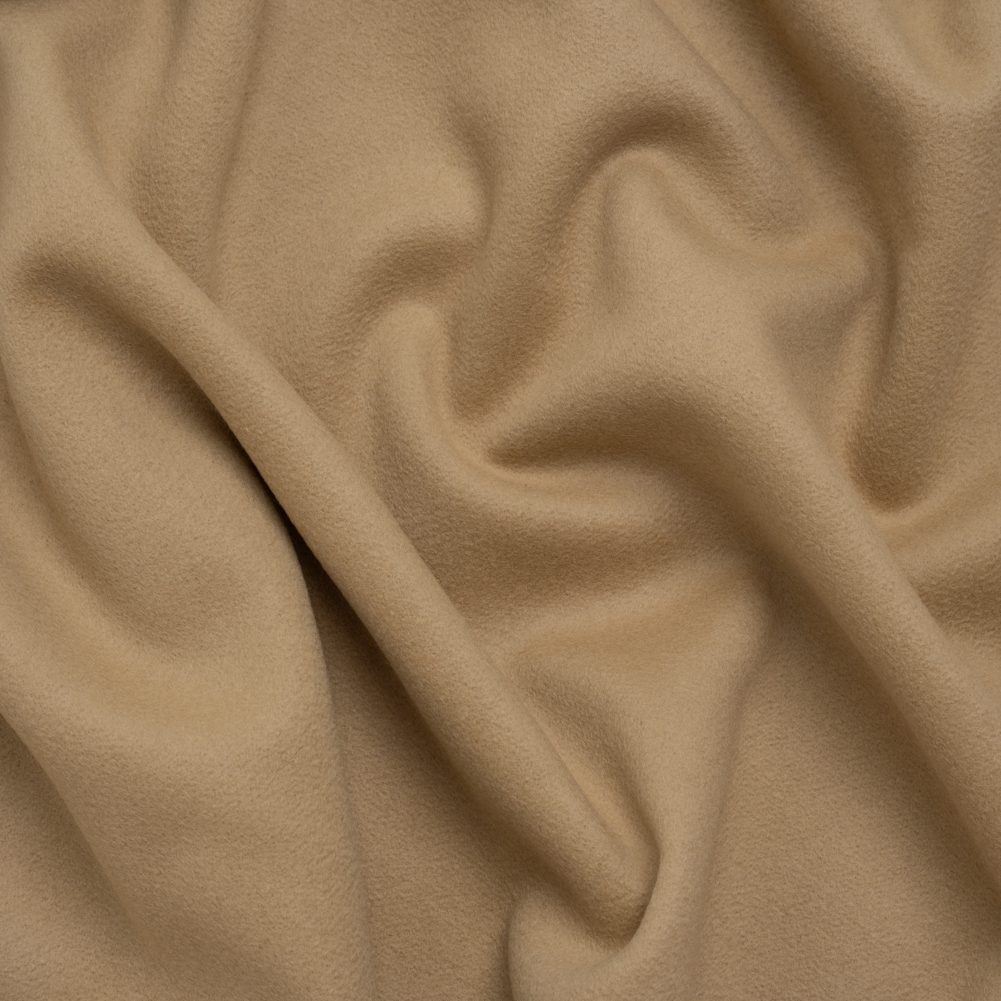 Wool and Cashmere Coating by Alexander McQueen – Camel – Designer Deadstock Wool and Cashmere Coating by Alexander McQueen – Camel – Designer Deadstock