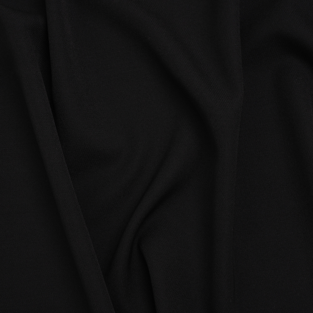 Wool Twill by Alexander McQueen – Black – Designer Deadstock Wool Twill by Alexander McQueen – Black – Designer Deadstock