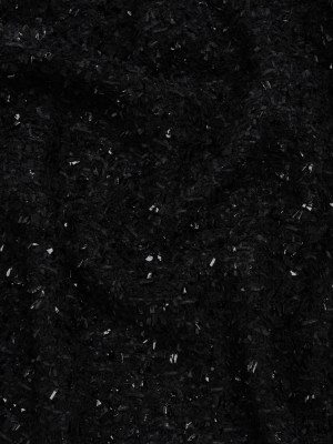 Wool Blend Tweed Boucle by Balenciaga – Black with Metallic Yarns – Designer Deadstock Wool Blend Tweed Boucle by Balenciaga – Black with Metallic Yarns – Designer Deadstock