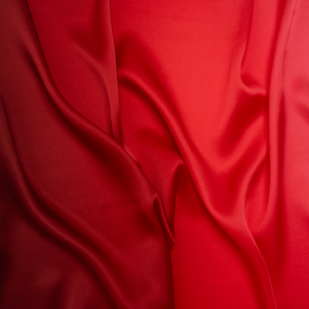 Silk Charmeuse Print 16MM, Made in Italy – Burgundy, Red and Pink Ombre Silk Charmeuse Print 16MM, Made in Italy – Burgundy, Red and Pink Ombre