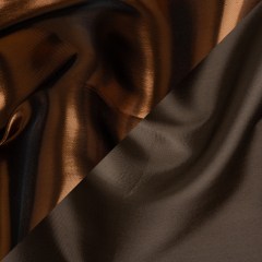 Double Faced Lame Mikado – Dusty Brown – Sara Collection Double Faced Lame Mikado – Dusty Brown – Sara Collection