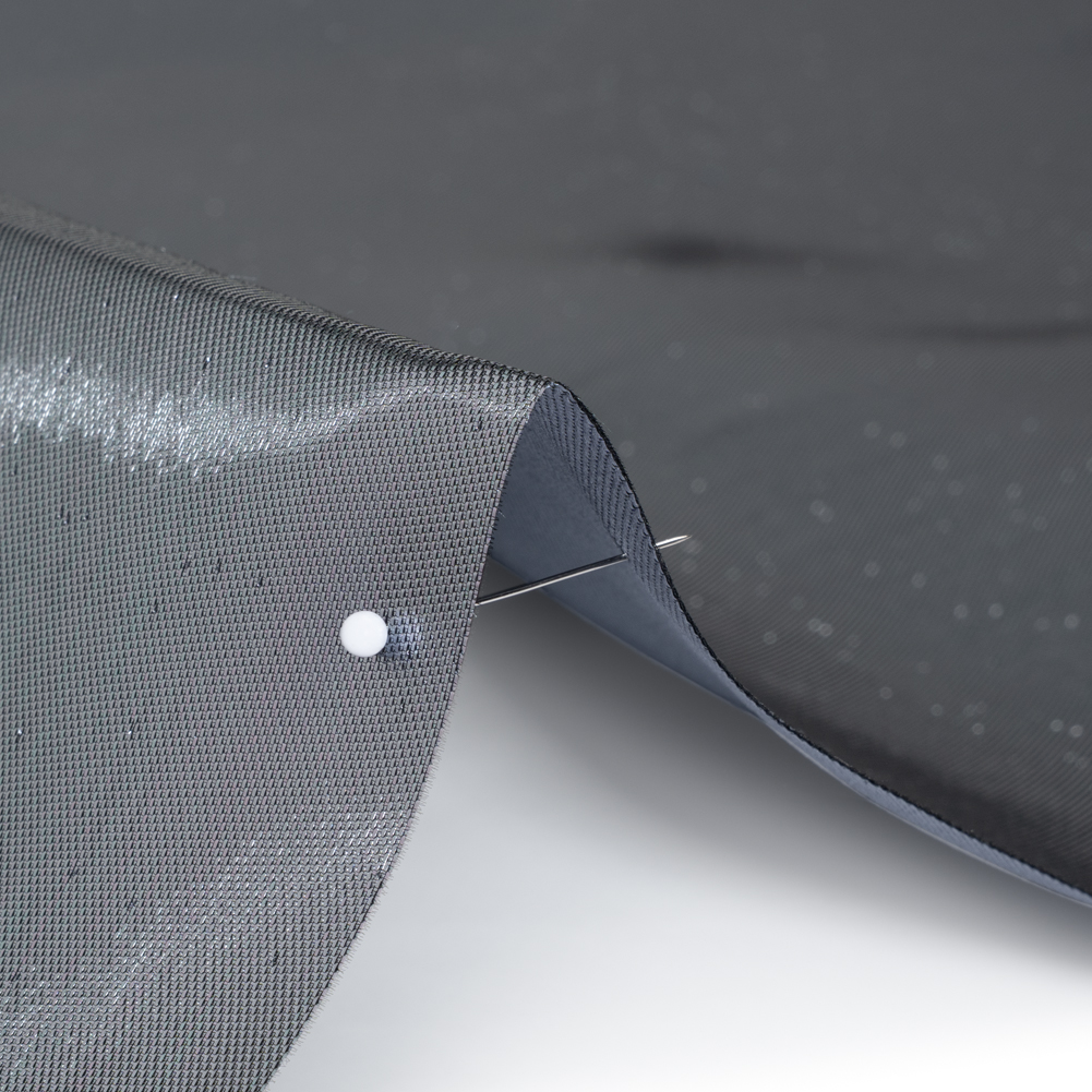 Double Faced Lame Mikado – Stormy Blue-Gray – Sara Collection Double Faced Lame Mikado – Stormy Blue-Gray – Sara Collection