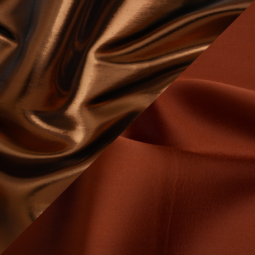 Double Faced Lame Mikado – Adobe Brown – Sara Collection Double Faced Lame Mikado – Adobe Brown – Sara Collection