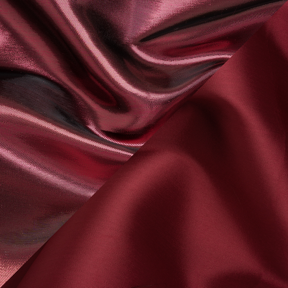 Double Faced Lame Mikado – Dark Red – Sara Collection Double Faced Lame Mikado – Dark Red – Sara Collection