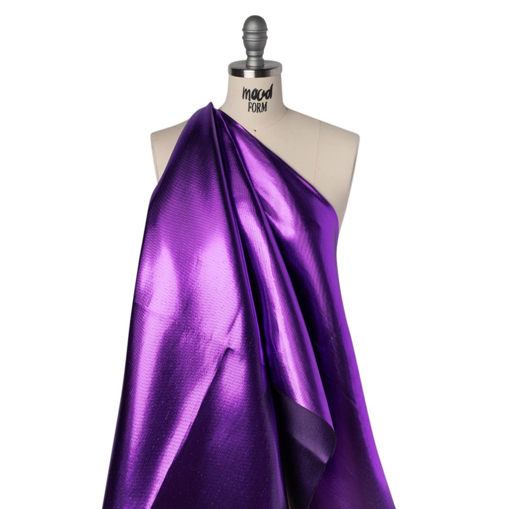 Double Faced Lame Mikado – Purple – Sara Collection Double Faced Lame Mikado – Purple – Sara Collection