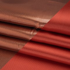 Double Faced Lame Mikado – Scarlet and Copper – Sara Collection Double Faced Lame Mikado – Scarlet and Copper – Sara Collection