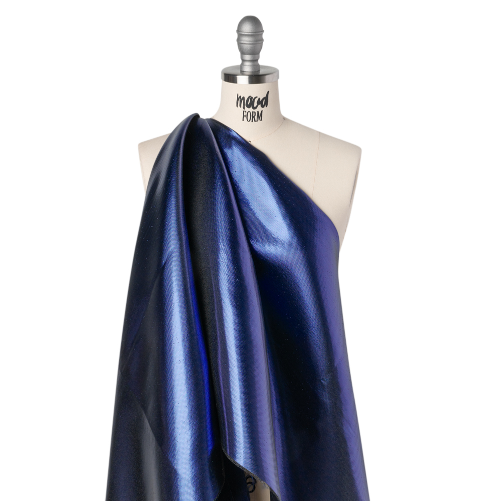 Double Faced Lame Mikado – Midnight Blue – Sara Collection Double Faced Lame Mikado – Midnight Blue – Sara Collection