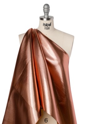 Double Faced Lame Mikado – Pumpkin Orange – Sara Collection Double Faced Lame Mikado – Pumpkin Orange – Sara Collection