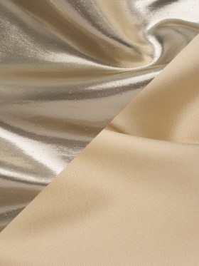 Double Faced Lame Mikado – Oatmeal – Sara Collection Double Faced Lame Mikado – Oatmeal – Sara Collection