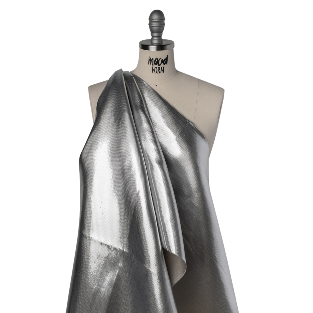 Double Faced Lame Mikado – Dove Gray – Sara Collection Double Faced Lame Mikado – Dove Gray – Sara Collection