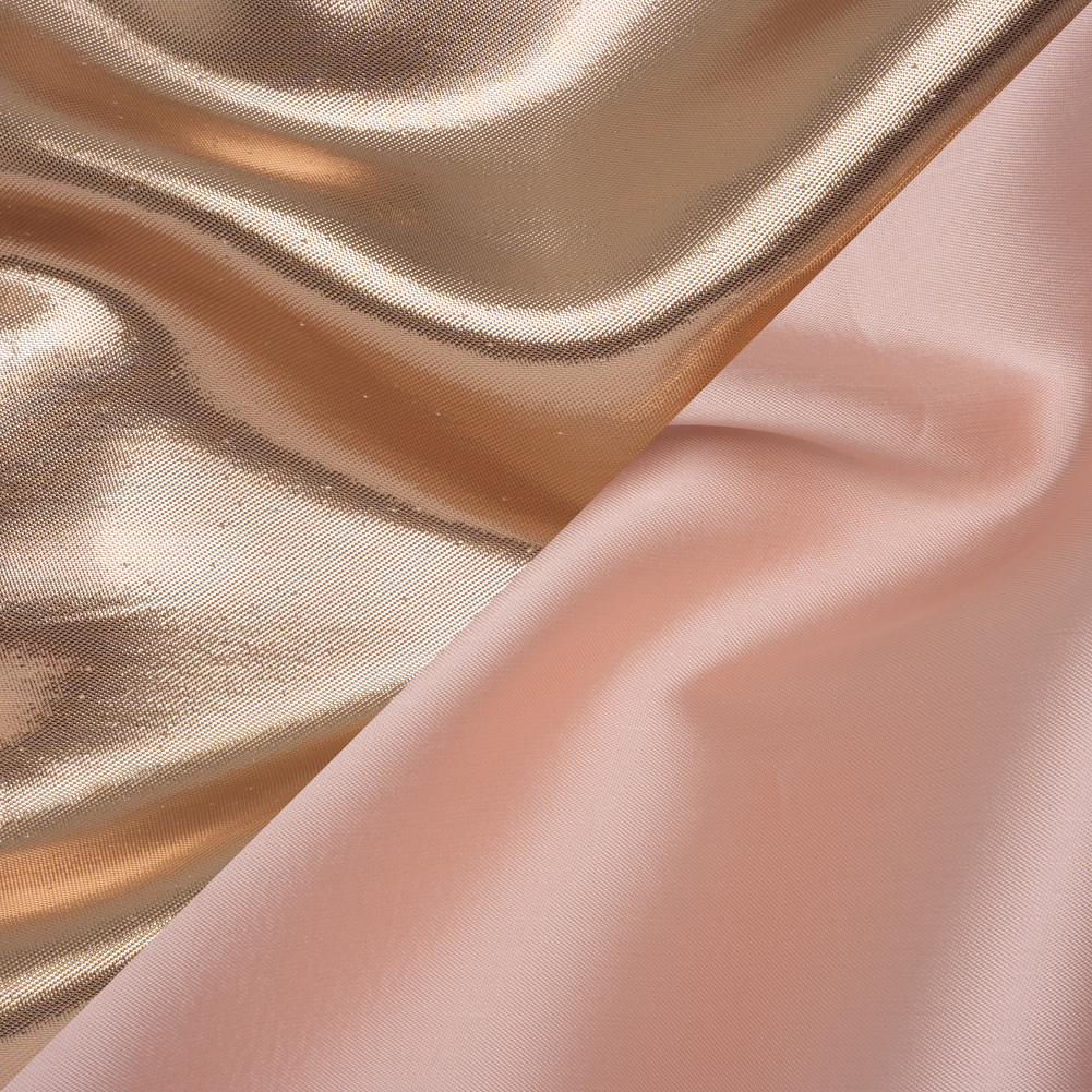 Double Faced Lame Mikado – Peachy Pink – Sara Collection Double Faced Lame Mikado – Peachy Pink – Sara Collection