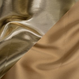 Double Faced Lame Mikado – Tan – Sara Collection Double Faced Lame Mikado – Tan – Sara Collection