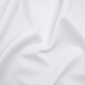 Yaya Han Stretch Scuba Knit – White Hexagons – Cosplay Collection Yaya Han Stretch Scuba Knit – White Hexagons – Cosplay Collection