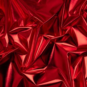Metallic Foiled Polyester Jersey Knit – Red – Amalthea Collection Metallic Foiled Polyester Jersey Knit – Red – Amalthea Collection