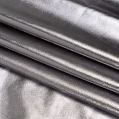 Metallic Foiled Polyester Jersey Knit – Gunmetal – Amalthea Collection Metallic Foiled Polyester Jersey Knit – Gunmetal – Amalthea Collection