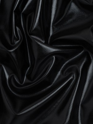 Metallic Foiled Polyester Jersey Knit – Black – Amalthea Collection Metallic Foiled Polyester Jersey Knit – Black – Amalthea Collection