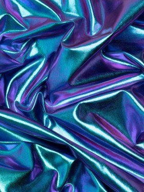 Yaya Han Metallic Foiled Stretch Spandex Polyester Jersey – Aqua Blue and Purple Oil Slick – Cosplay Collection Yaya Han Metallic Foiled Stretch Spandex Polyester Jersey – Aqua Blue and Purple Oil Slick – Cosplay Collection