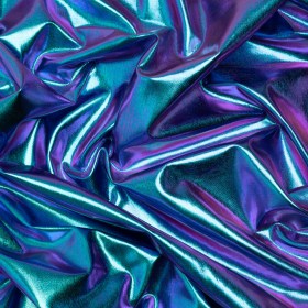 Yaya Han Metallic Foiled Stretch Spandex Polyester Jersey – Aqua Blue and Purple Oil Slick – Cosplay Collection Yaya Han Metallic Foiled Stretch Spandex Polyester Jersey – Aqua Blue and Purple Oil Slick – Cosplay Collection