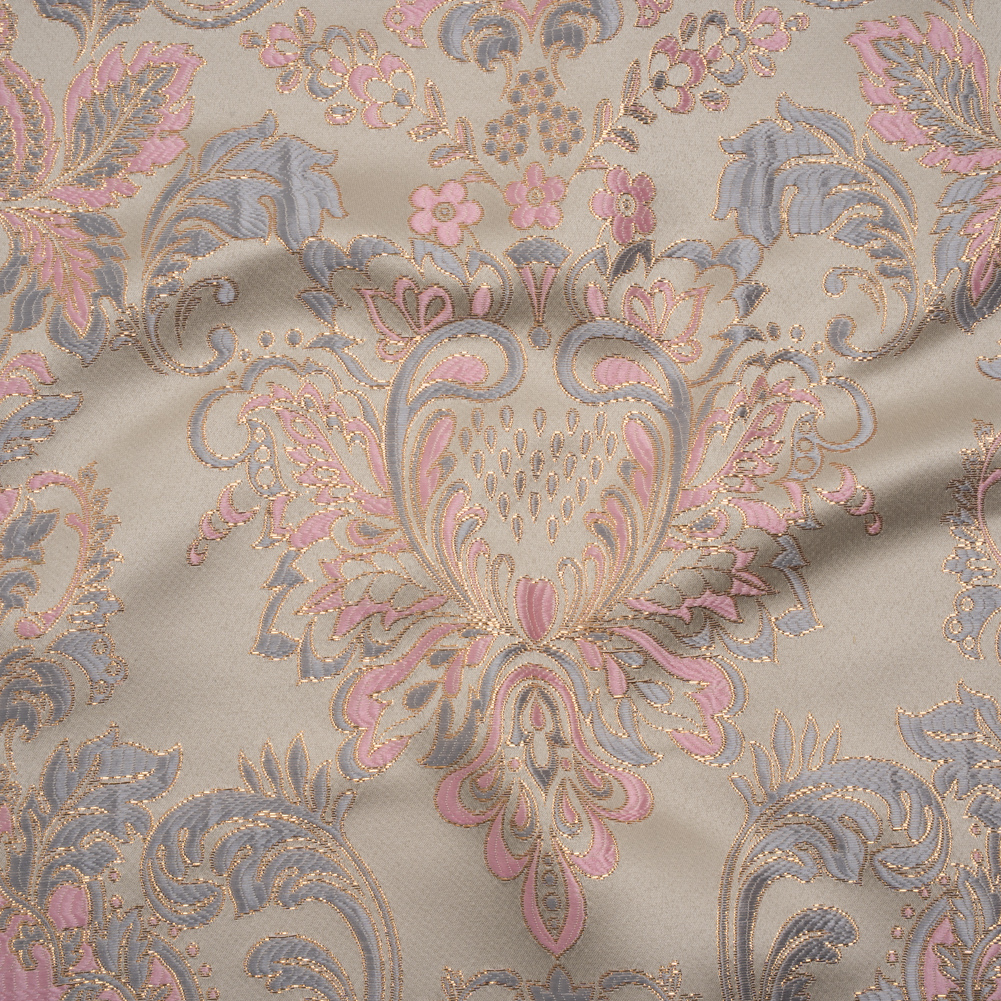 Yaya Han Metallic Duchesse Brocade – Ivory, Pink and Gold Damask Floral – Cosplay Collection Yaya Han Metallic Duchesse Brocade – Ivory, Pink and Gold Damask Floral – Cosplay Collection
