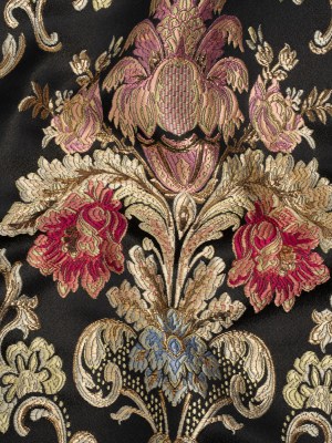 Yaya Han Metallic Polyester Brocade – Black, Red and Sage Green Floral Damask – Cosplay Collection Yaya Han Metallic Polyester Brocade – Black, Red and Sage Green Floral Damask – Cosplay Collection