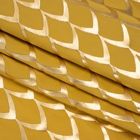 Yaya Han Stretch Polyester Jersey with Vinyl Puff Print – Mustard Yellow and Metallic Gold Dragon Scales – Cosplay Collection Yaya Han Stretch Polyester Jersey with Vinyl Puff Print – Mustard Yellow and Metallic Gold Dragon Scales – Cosplay Collection