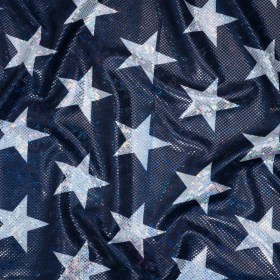 Yaya Han Stretch Spandex Polyester Jersey Print with Holographic Foiling – Navy and Silver Stars – Cosplay Collection Yaya Han Stretch Spandex Polyester Jersey Print with Holographic Foiling – Navy and Silver Stars – Cosplay Collection