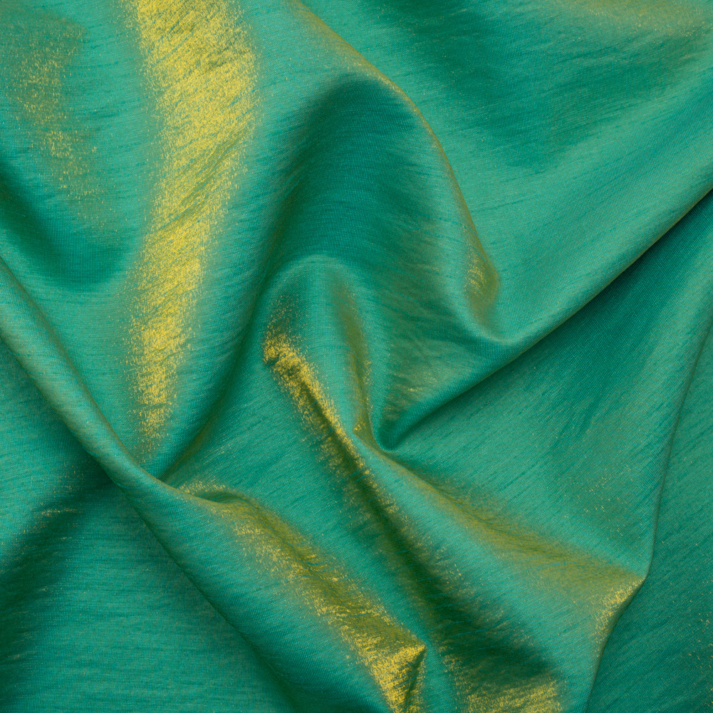 Yaya Han Iridescent Polyester Dupioni – Dual Fantasy Emerald Green and Gold – Cosplay Collection Yaya Han Iridescent Polyester Dupioni – Dual Fantasy Emerald Green and Gold – Cosplay Collection