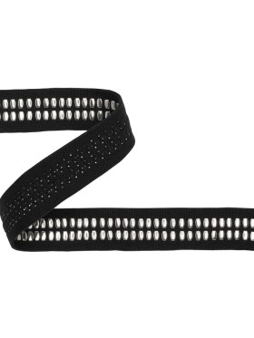 Yaya Han Studded Woven Trim – Hamburg Punk Silver and Black Faux Zipper, 0.75″ – Cosplay Collection Yaya Han Studded Woven Trim – Hamburg Punk Silver and Black Faux Zipper, 0.75″ – Cosplay Collection