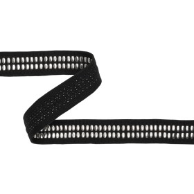 Yaya Han Studded Woven Trim – Hamburg Punk Silver and Black Faux Zipper, 0.75″ – Cosplay Collection Yaya Han Studded Woven Trim – Hamburg Punk Silver and Black Faux Zipper, 0.75″ – Cosplay Collection
