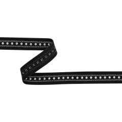 Yaya Han Twill Tape with Studs and Chains – Gothic Silver and Black, 0.75″ – Cosplay Collection Yaya Han Twill Tape with Studs and Chains – Gothic Silver and Black, 0.75″ – Cosplay Collection