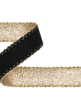 Yaya Han Metallic Coated Woven Trim with Stitched Scalloped Edges – Gold and Black Textured, 1.75″ – Cosplay Collection Yaya Han Metallic Coated Woven Trim with Stitched Scalloped Edges – Gold and Black Textured, 1.75″ – Cosplay Collection