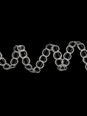 Yaya Han Metallic Wrapped Cord Chain Links Trim – Valkyrie Silver, 0.75″ – Cosplay Collection Yaya Han Metallic Wrapped Cord Chain Links Trim – Valkyrie Silver, 0.75″ – Cosplay Collection