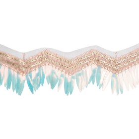 Yaya Han Iridescent Sequin Fringe on Zig Zag Braided Trim – Tango Blue, Gold and Baby Pink, 3″ – Cosplay Collection Yaya Han Iridescent Sequin Fringe on Zig Zag Braided Trim – Tango Blue, Gold and Baby Pink, 3″ – Cosplay Collection
