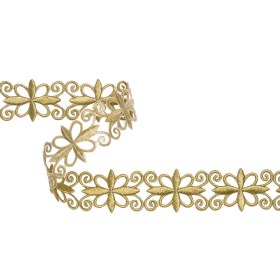 Yaya Han Iron-On Metallic Embroidered Trim – Gold Verona Filigree, 2″ – Cosplay Collection Yaya Han Iron-On Metallic Embroidered Trim – Gold Verona Filigree, 2″ – Cosplay Collection