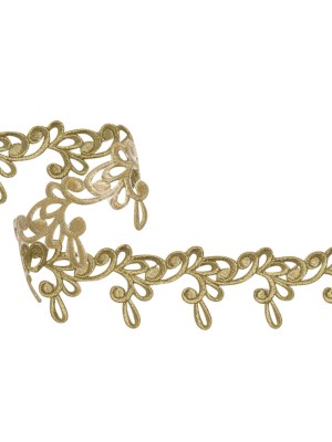 Yaya Han Iron-On Metallic Embroidered Trim – Gold Milan Swirl, 2.25″ – Cosplay Collection Yaya Han Iron-On Metallic Embroidered Trim – Gold Milan Swirl, 2.25″ – Cosplay Collection