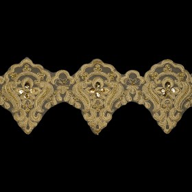 Yaya Han Metallic Corded and Beaded Embroidered Lace Trim – Gold Fae Floral Scallops, 5″ – Cosplay Collection Yaya Han Metallic Corded and Beaded Embroidered Lace Trim – Gold Fae Floral Scallops, 5″ – Cosplay Collection