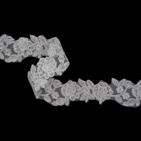Yaya Han Metallic Corded Embroidered Lace Trim – Silver Fae Floral Vine, 2.5″ – Cosplay Collection Yaya Han Metallic Corded Embroidered Lace Trim – Silver Fae Floral Vine, 2.5″ – Cosplay Collection