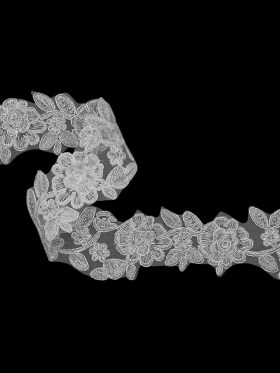 Yaya Han Metallic Corded Embroidered Lace Trim – Silver Fae Floral Vine, 2.5″ – Cosplay Collection Yaya Han Metallic Corded Embroidered Lace Trim – Silver Fae Floral Vine, 2.5″ – Cosplay Collection