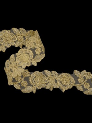 Yaya Han Metallic Corded Embroidered Lace Trim – Gold Fae Floral Vine, 2.5″ – Cosplay Collection Yaya Han Metallic Corded Embroidered Lace Trim – Gold Fae Floral Vine, 2.5″ – Cosplay Collection