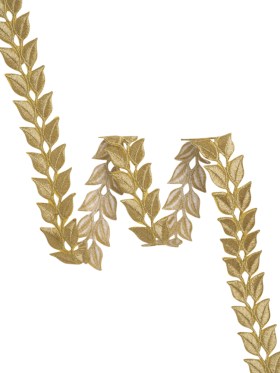 Yaya Han Iron-On Metallic Embroidered Trim – Gold Roman Leaves, 1.25″ – Cosplay Collection Yaya Han Iron-On Metallic Embroidered Trim – Gold Roman Leaves, 1.25″ – Cosplay Collection